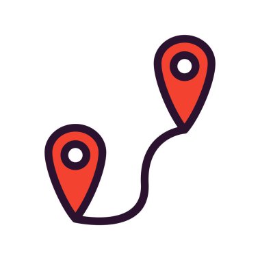 Harita işaretleyici simgesi, vektör illüstrasyonu