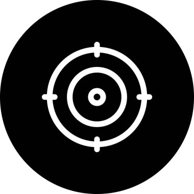 Beyaz arkaplanda düz simge hedefle