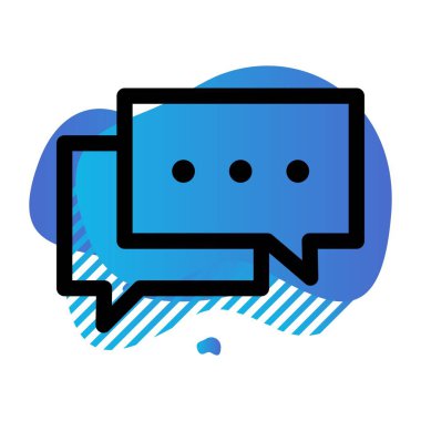 vektör Sohbeti düz simgesi