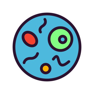 Şirin bir gülüşün karikatür yüzünün vektör çizimi