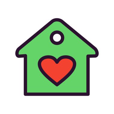 Beyaz arkaplandaki düz simge gibi