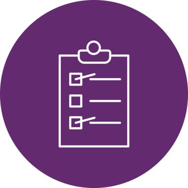 Kontrol listesi simgesinin vektör illüstrasyonu