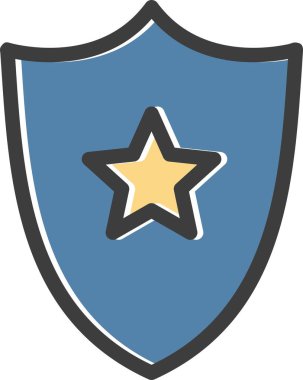  Vektör kalkanı düz simgesi