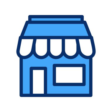 Dükkan ikonu. vektör illüstrasyonu
