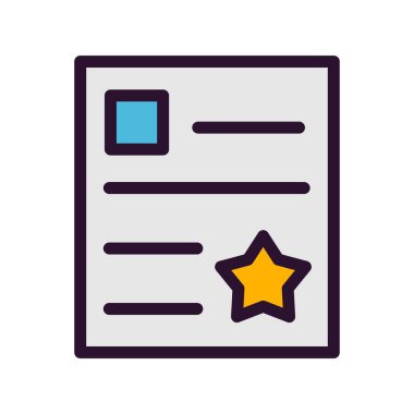 belge simgesi vektör illüstrasyonu