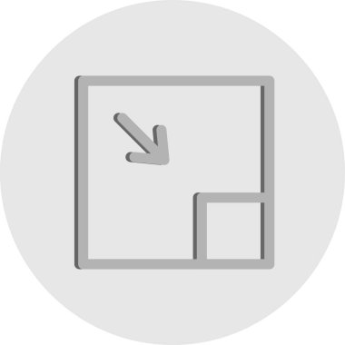 Beyaz arkaplan üzerindeki düz simgeyi büyüt