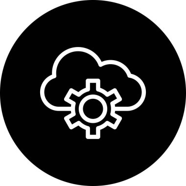 vektör bulut ayarı simgesi 