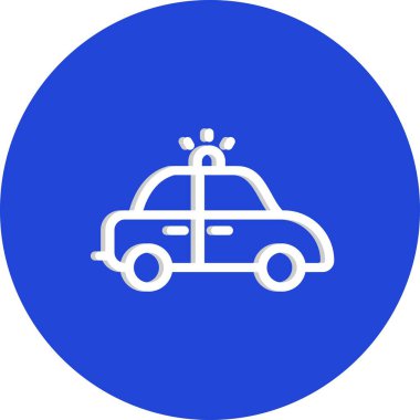 Vektör polis arabası simgesi