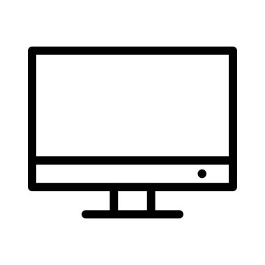 bilgisayar monitörü ikon vektör illüstrasyonu