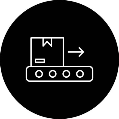 kargo kamyonu ikonu vektör illüstrasyonu