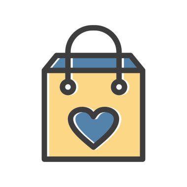 Vektör alışveriş torbası simgesi 