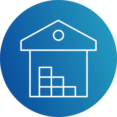 Modern düz tasarım yapı ikonunun vektör çizimi