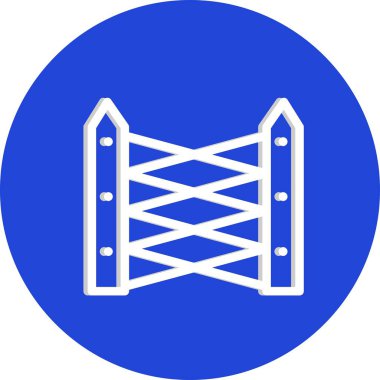 Ahşap çit simgesinin vektör çizimi