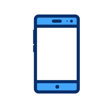 Akıllı telefon ikonlu akıllı telefon. vektör illüstrasyonu