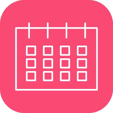 Beyaz arkaplanda vektör takvimi düz simgesi