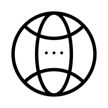 Beyaz arkaplanda Küresel düz simge