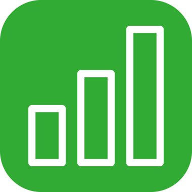 Beyaz arkaplan üzerindeki Graph düz simgesi