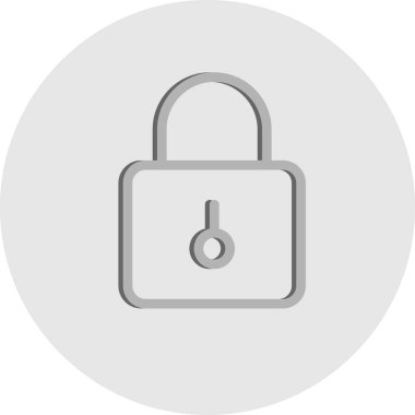 Beyaz arkaplanda düz simge kilitle