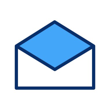 Beyaz arkaplanda vektör mesajı düz simgesi