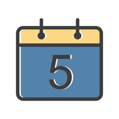 Beyaz arkaplanda vektör takvimi düz simgesi