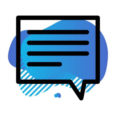 vektör Sohbeti düz simgesi