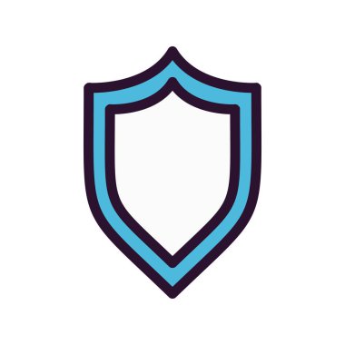 Beyaz arkaplanda vektör Kalkanı düz simgesi