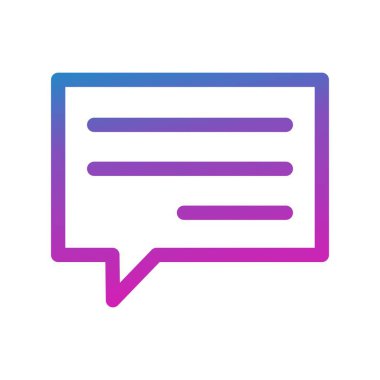 Beyaz arkaplan üzerindeki vektör e- posta düz simgesi