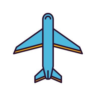 uçak ikonu vektör illüstrasyonu