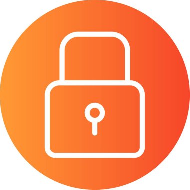 Vektör Kilit düz simgesi