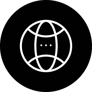 Beyaz arkaplanda Küresel düz simge