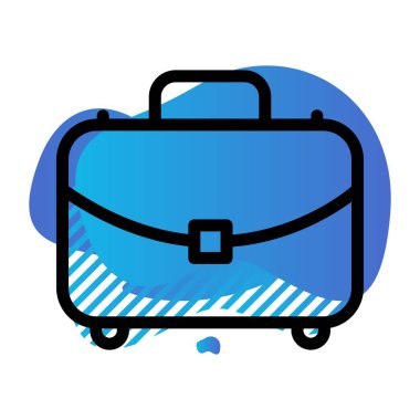 Evrak çantası ikonu. vektör illüstrasyonu