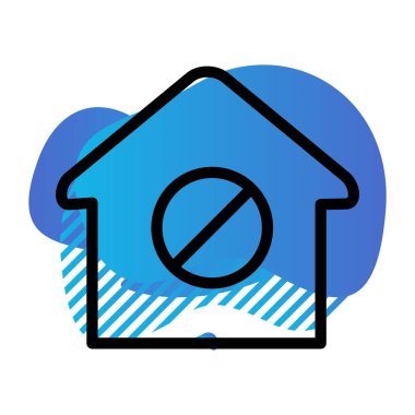 Beyaz arkaplanda düz vektör bloğu simgesi