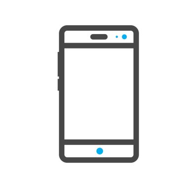 Akıllı telefon simgesi. düz dizayn biçimi 10
