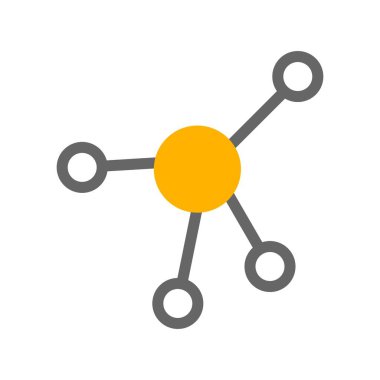 Molekül yapısı simgesi, vektör illüstrasyonu