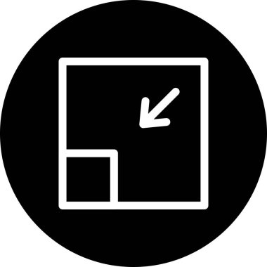 Beyaz arkaplan üzerindeki düz simgeyi büyüt