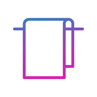 Beyaz arkaplanda Havlu düz simgesi