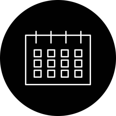 Ofis takvimi simgesinin vektör illüstrasyonu