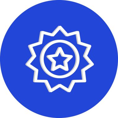  Beyaz arkaplanda vektör ödülü düz simgesi