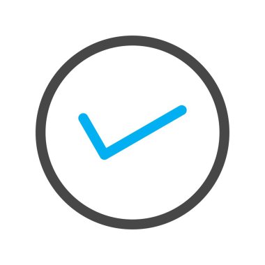 Beyaz arkaplanda düz simge kabul et