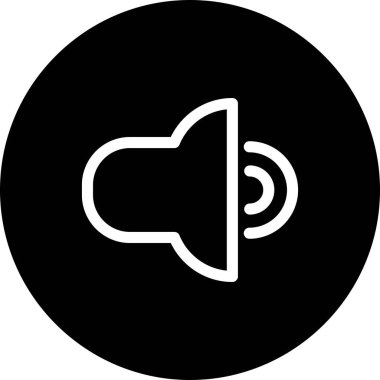  Beyaz arkaplanda vektör sözcüsü düz simgesi