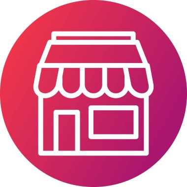 dükkan simgesi vektör illüstrasyonu