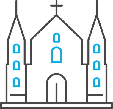 Kilise ikonu. din sembolü. vektör illüstrasyonu