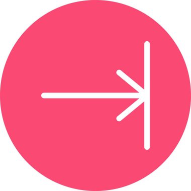 Beyaz arkaplanda sağ düz simge