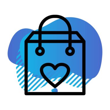 Vektör alışveriş torbası simgesi 