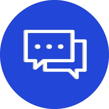 Beyaz arkaplanda Chat düz simgesi