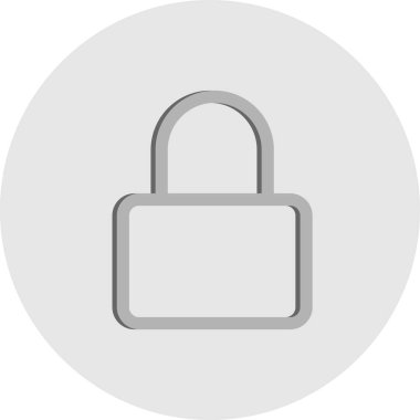 Beyaz arkaplanda düz simge kilitle