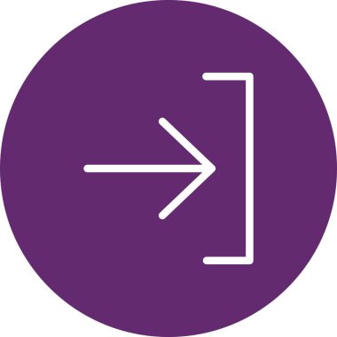 Beyaz arkaplanda sağ düz simge