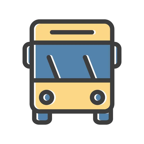 巴士平频矢量图标 — 图库矢量图片