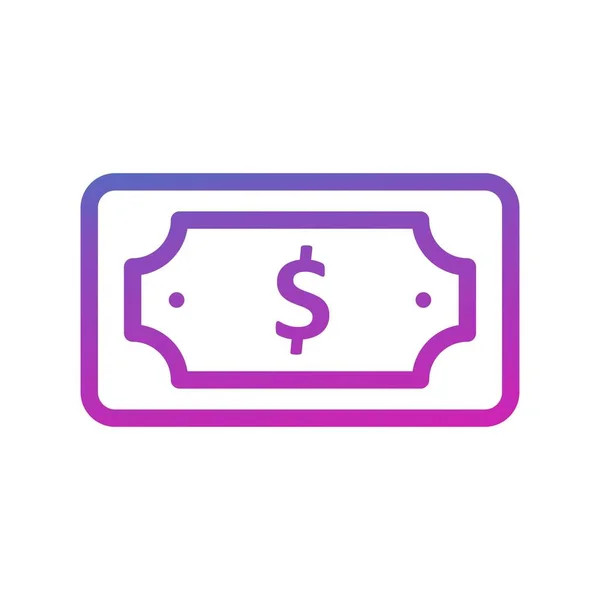 Vectordollarbiljet Pictogram — Stockvector