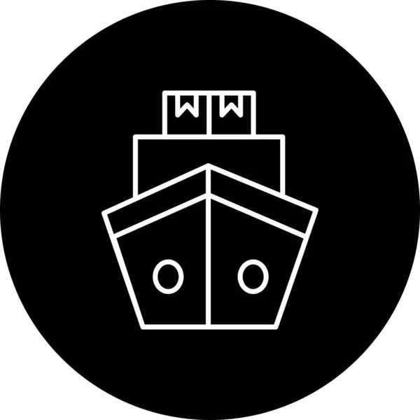 Векторна Ілюстрація Значка Корабля — стоковий вектор